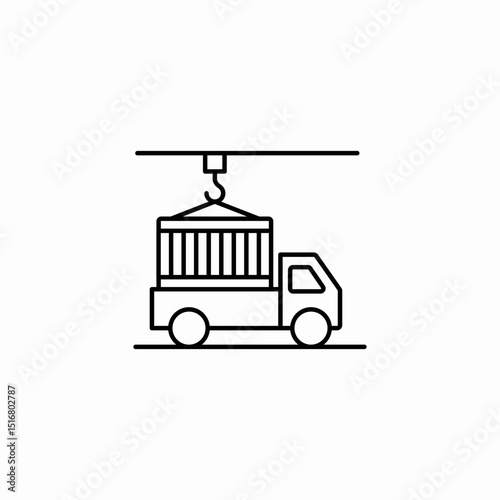 container cargo icon sign vector