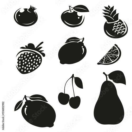 Set Of 10 fruits Vector File