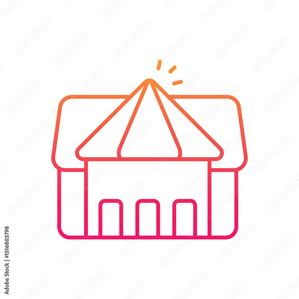 Obraz premium Roof Vector icon
