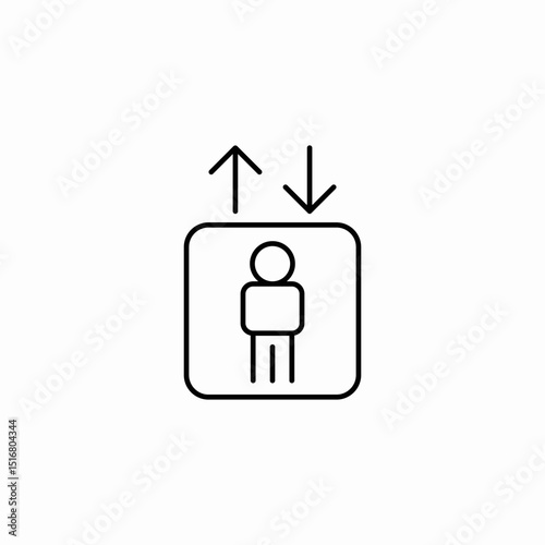 elevator lift icon sign vector