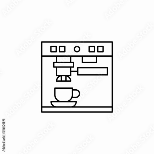 espresso machine icon sign vector