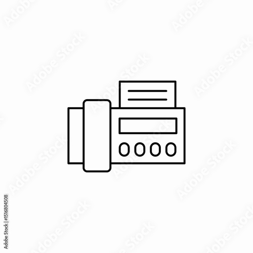fax machine icon sign vector