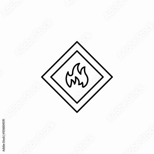 flammable sign icon sign vector