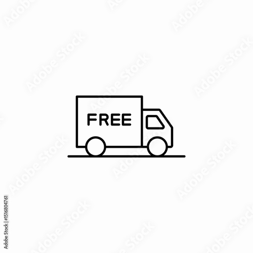 free delivery icon sign vector