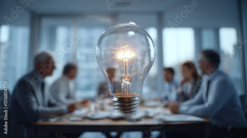 Illuminating Ideas A Business Meeting Bringing Creativity To The Forefront Of Discussion