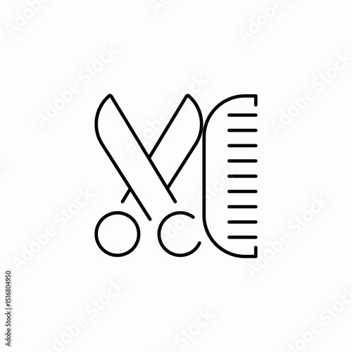 hair dresser icon sign vector