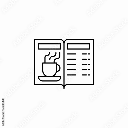 hot drinks menu icon sign vector