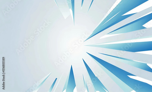 Dynamic Blue Ice Shards Abstract Vector Illustration