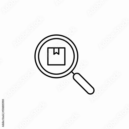inspect parcel icon sign vector