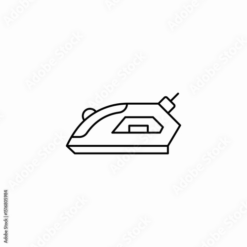 iron press icon sign vector