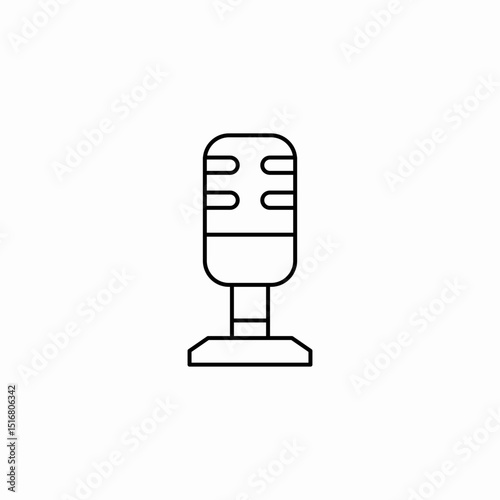 microphone podcast icon sign vector