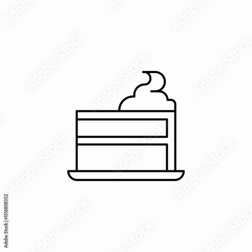 piece of cake icon sign vector
