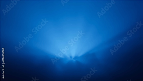 Abstract dark blue sky with light rays and a hint of smoke texture.