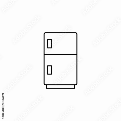 refrigerator fridge icon sign vector