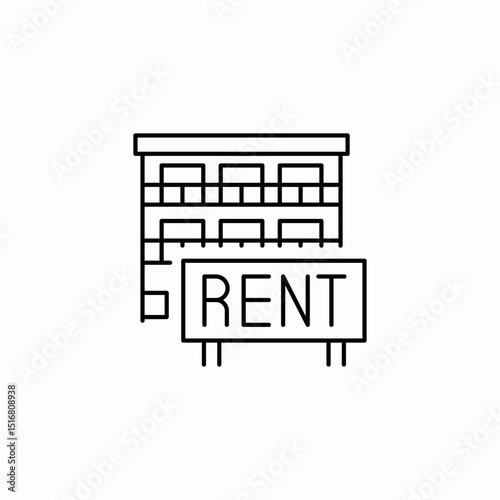 rent billboard icon sign vector