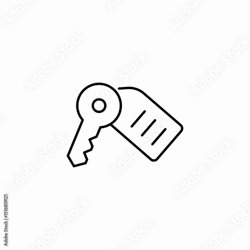 room key icon sign vector