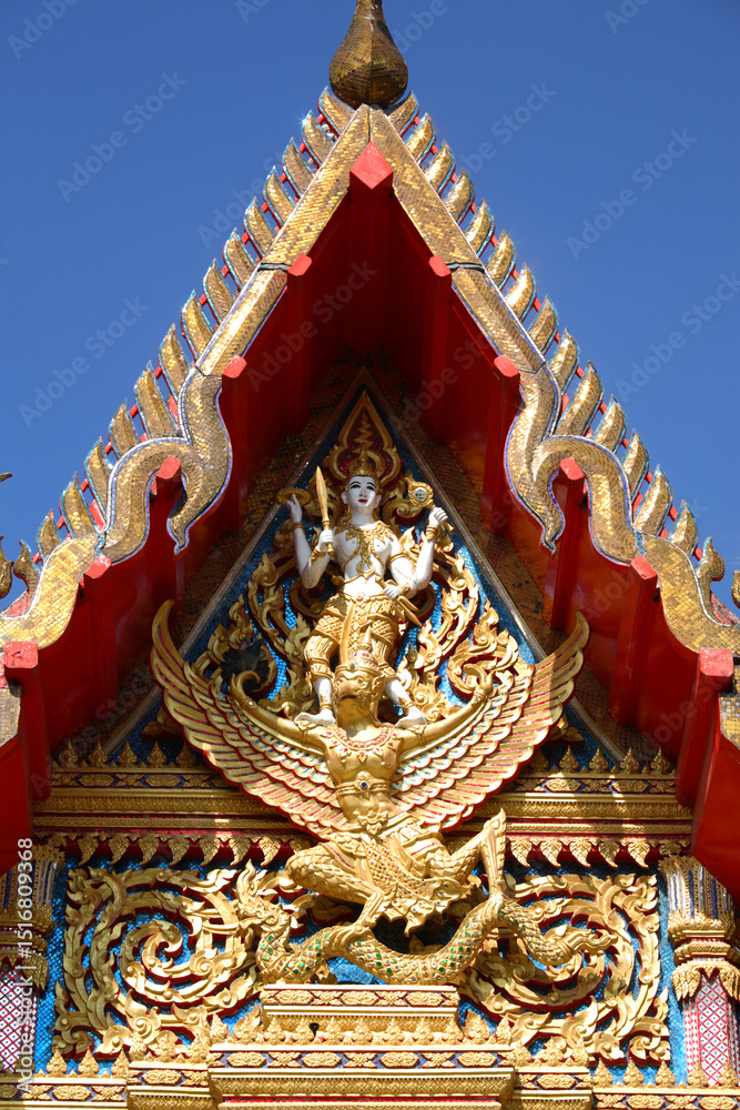 Obraz premium Detail of Wat Chalong temple, Phuket, Thailand