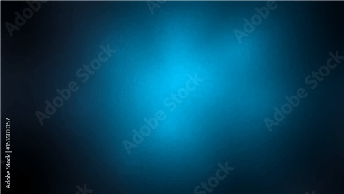Abstract black and blue and turquoise gradient noisy grain background texture.