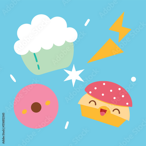 cartoon illustration of a little girl