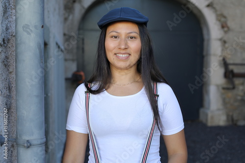 A Latin cute woman with a romantic look 