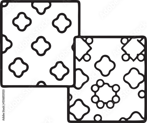 A vintage set of vector frames with an abstract background and hearts, ideal for retro labels or scrapbook designs
