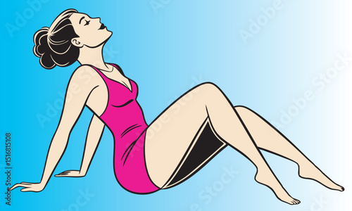 girl in bikini vector art design free download