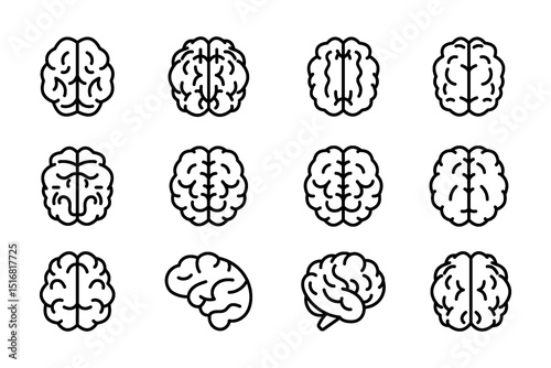 Brain Icons Set