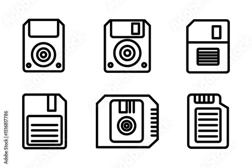 Floppy Disk Icons Set