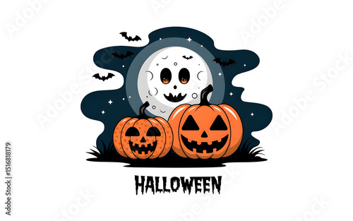 Beautiful and Creative Unique Halloween Illustration