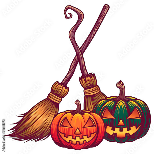 Beautiful and Creative Unique Halloween Illustration