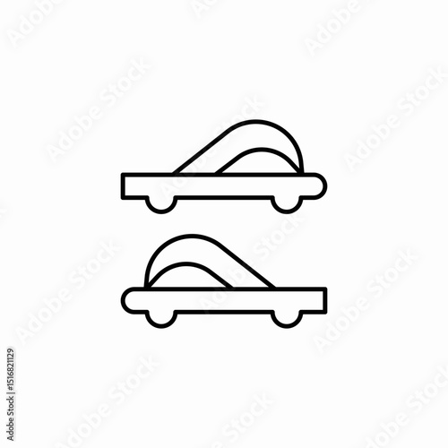 bath slippers icon sign vector