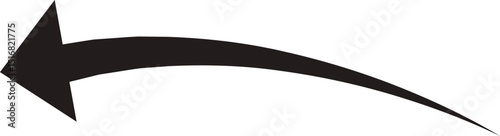 Arrow icon. Hand drawn black line doodle arrow, curve arrow vector. Sketch curved dashed arrows design isolated on transparent background. Direction shape for web and app.