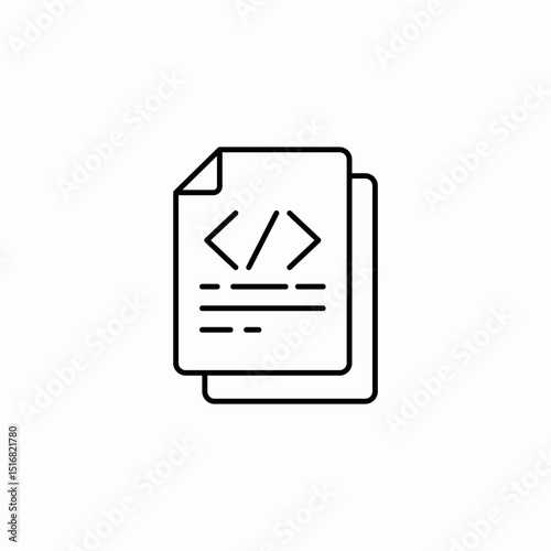 code file icon sign vector