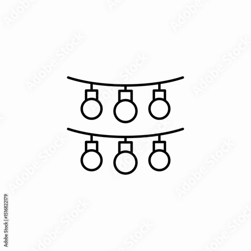 decoration light icon sign vector