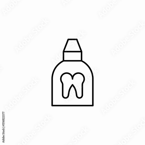 dental mouthwash icon sign vector