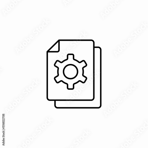 document setting icon sign vector