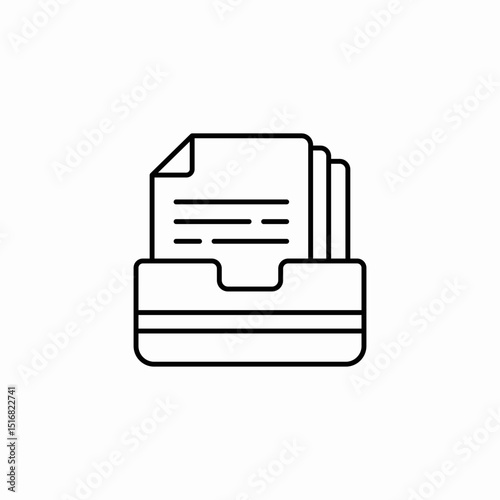 document tray icon sign vector