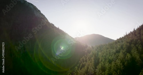 sunrise in the mountains