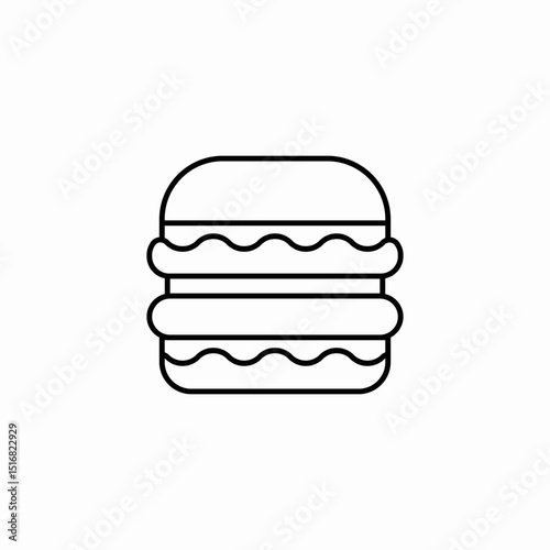 double cheeseburger icon sign vector
