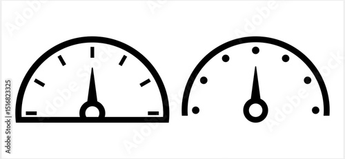Speedometer speed vector icon isolated. Speed dials. Dashboard elements for automotive. Speed measurement. Vector stock illustration