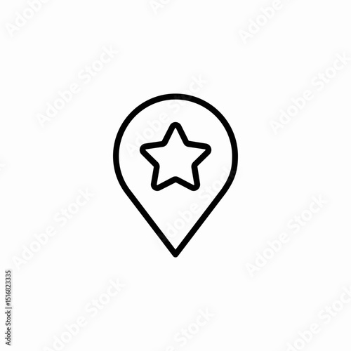 favorite address icon sign vector