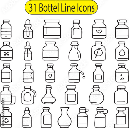 Bottle Line icons