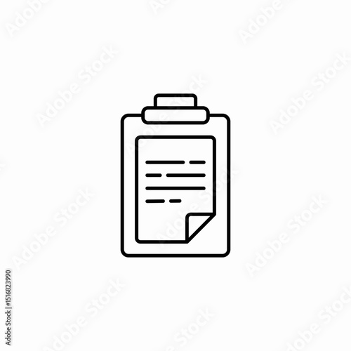 file on clipboard icon sign vector