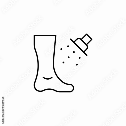 foot sanitation icon sign vector