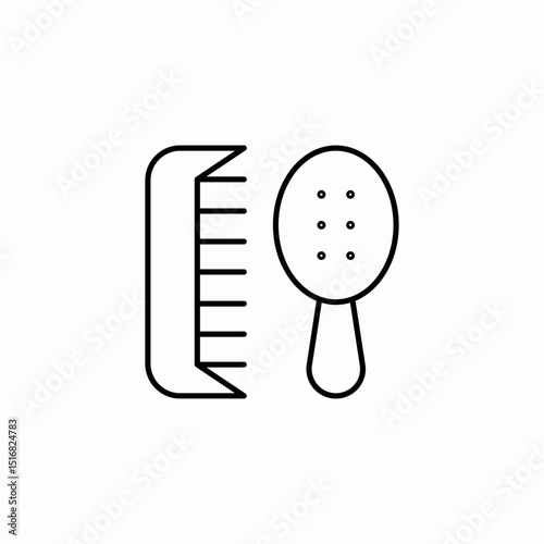 hair brush comb icon sign vector