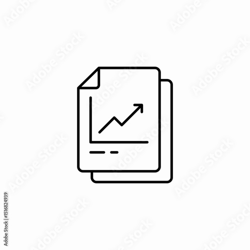 growth report icon sign vector