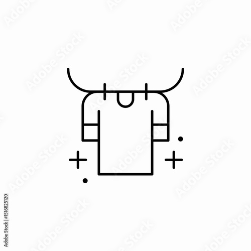 hanging clothes icon sign vector