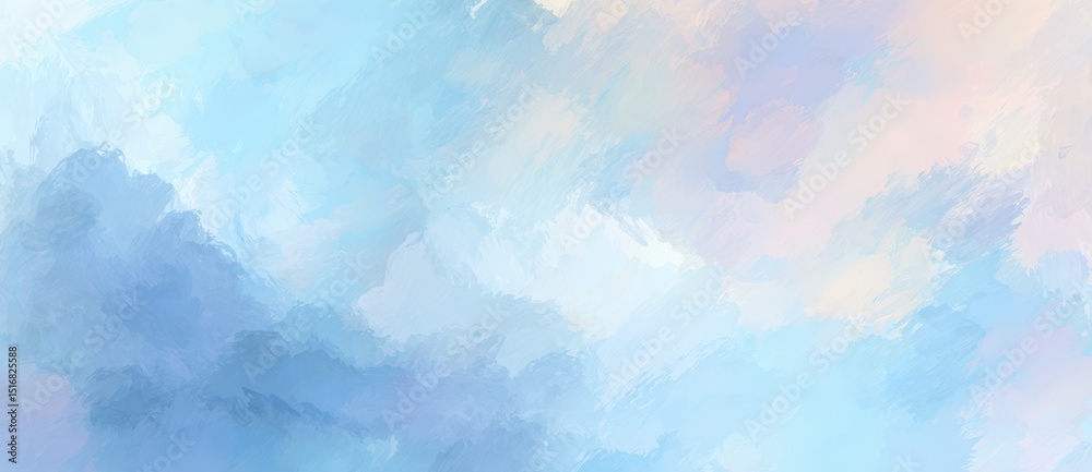 Obraz premium Abstract blue watercolor background with soft pastel colors and brush strokes, creating an elegant backdrop