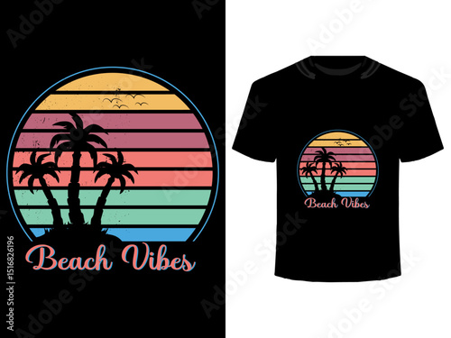 Beach Retro Vintage T Shirt Design Vectors file Download | Adobe Stock