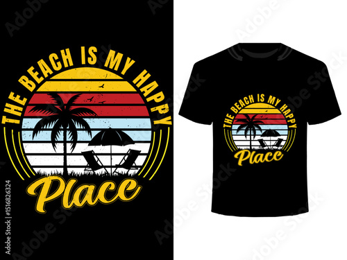 Beach Retro Vintage T Shirt Design Vectors file Download | Adobe Stock